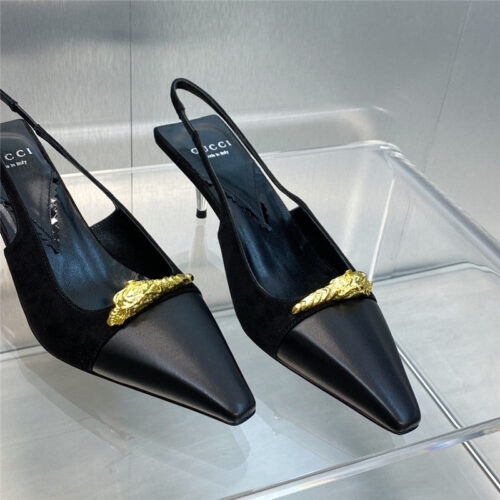 High Quality Luxury Gucci Mid Heel Candy Color Hardware Buckle Womens Shoes – Style 13139 product detail