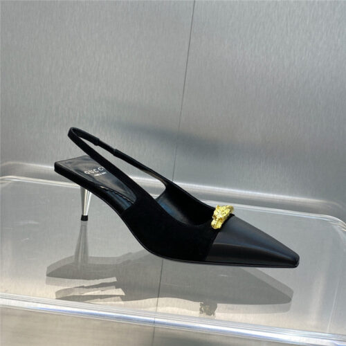 High Quality Luxury Gucci Mid Heel Candy Color Hardware Buckle Womens Shoes – Style 13139 product detail