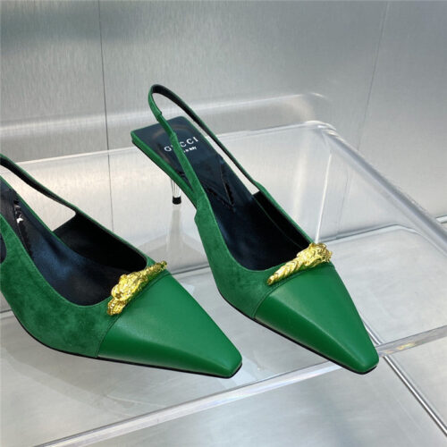 High Quality Luxury Gucci Mid Heel Candy Color Hardware Buckle Womens Shoes – Style 45907 product detail