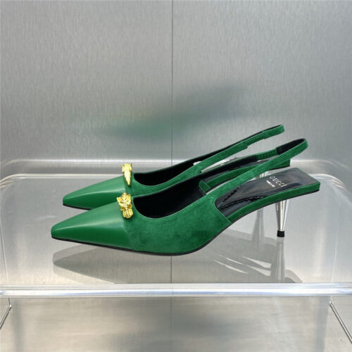 High Quality Luxury Gucci Mid Heel Candy Color Hardware Buckle Womens Shoes – Style 45907 product detail