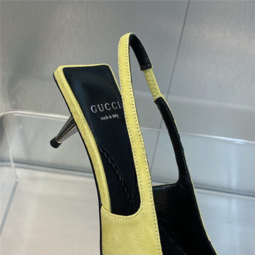High Quality Luxury Gucci Mid Heel Candy Color Hardware Buckle Womens Shoes product detail