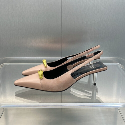 High Quality Luxury Gucci Mid Heel Candy Color Hardware Buckle Womens Shoes – Style 11443 product detail