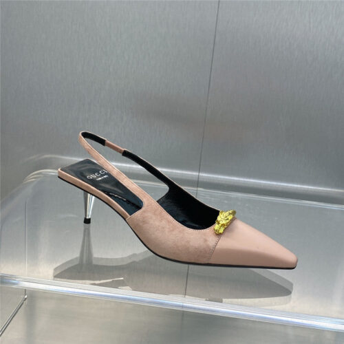High Quality Luxury Gucci Mid Heel Candy Color Hardware Buckle Womens Shoes – Style 11443 product detail