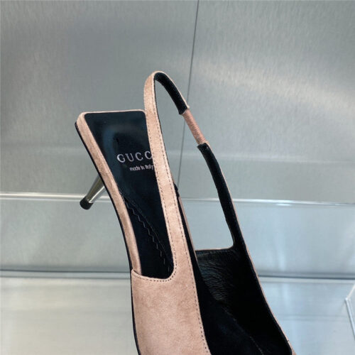 High Quality Luxury Gucci Mid Heel Candy Color Hardware Buckle Womens Shoes – Style 11443 product detail