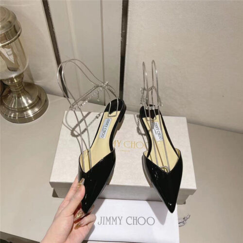 High Quality Luxury Jimmy Choo Spring And Summer Crystal Chain Pumps – Style 54423 product detail
