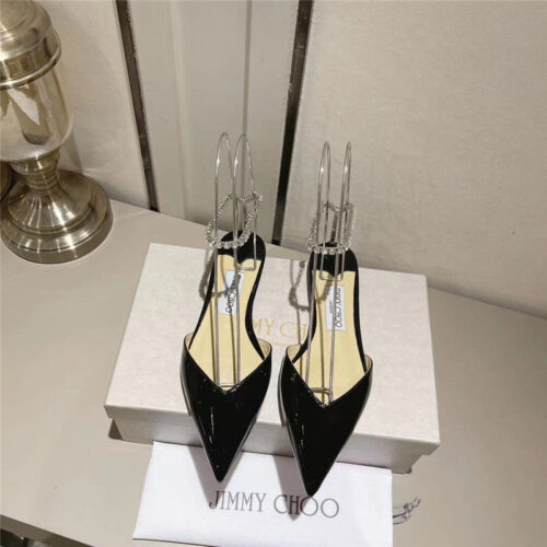 High Quality Luxury Jimmy Choo Spring And Summer Crystal Chain Pumps – Style 54423 product detail