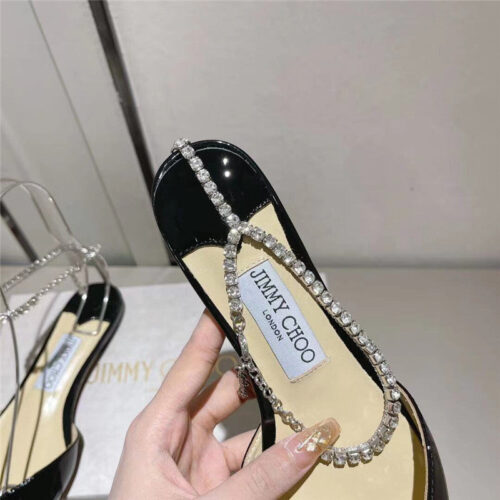 High Quality Luxury Jimmy Choo Spring And Summer Crystal Chain Pumps – Style 54423 product detail