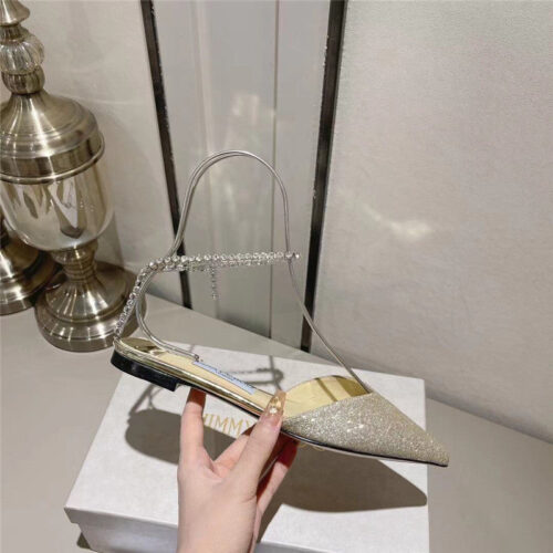 High Quality Luxury Jimmy Choo Spring And Summer Crystal Chain Pumps alternate view