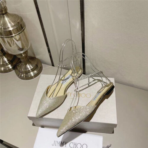 High Quality Luxury Jimmy Choo Spring And Summer Crystal Chain Pumps product detail