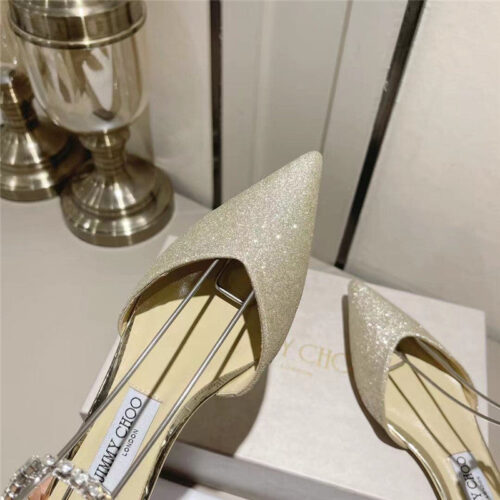 High Quality Luxury Jimmy Choo Spring And Summer Crystal Chain Pumps product detail