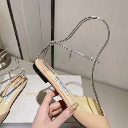 High Quality Luxury Jimmy Choo Spring And Summer Crystal Chain Pumps – Style 08087 product detail