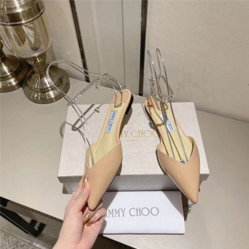 High Quality Luxury Jimmy Choo Spring And Summer Crystal Chain Pumps – Style 08087 product detail