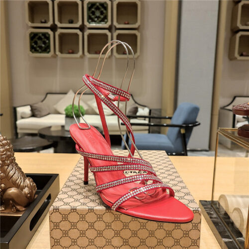 High Quality Luxury Balenciaga Crystal Hot Diamond Strap Sandals – Style 95459 product detail