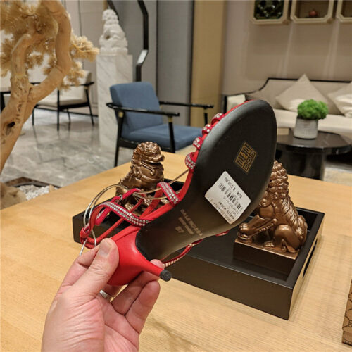 High Quality Luxury Balenciaga Crystal Hot Diamond Strap Sandals – Style 95459 product detail