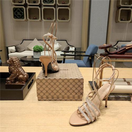 High Quality Luxury Balenciaga Crystal Hot Diamond Strap Sandals product detail