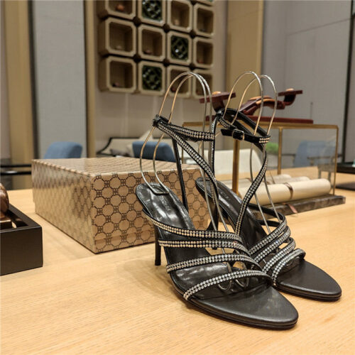 High Quality Luxury Balenciaga Crystal Hot Diamond Strap Sandals – Style 59299 product detail