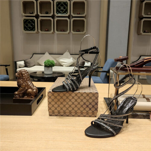 High Quality Luxury Balenciaga Crystal Hot Diamond Strap Sandals – Style 59299