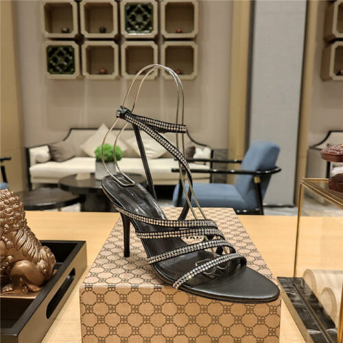 High Quality Luxury Balenciaga Crystal Hot Diamond Strap Sandals – Style 59299 product detail