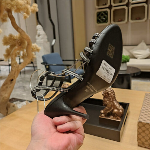 High Quality Luxury Balenciaga Crystal Hot Diamond Strap Sandals – Style 59299 product detail