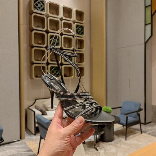 High Quality Luxury Balenciaga Crystal Hot Diamond Strap Sandals – Style 59299 alternate view