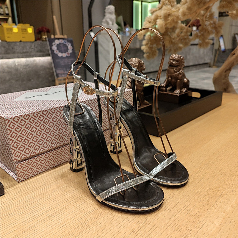 High Quality Luxury Givenchy Open Toe Strappy Sandals – Style 03715 product detail