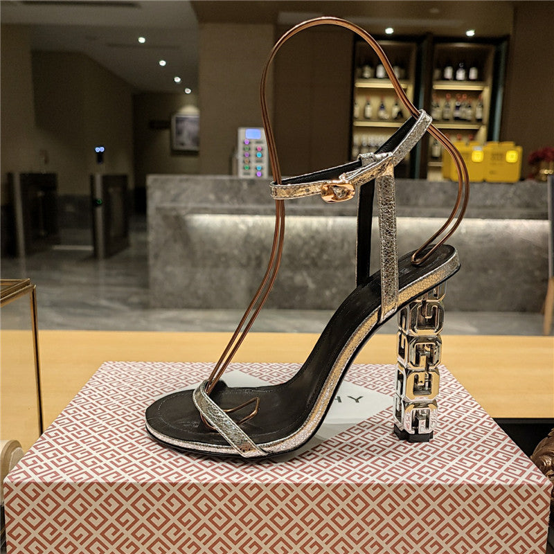 High Quality Luxury Givenchy Open Toe Strappy Sandals – Style 03715 product detail