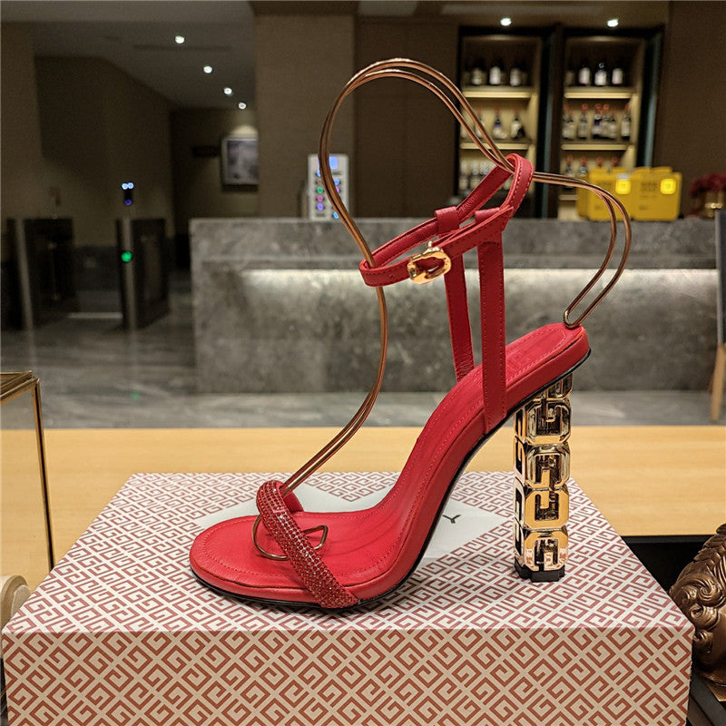 High Quality Luxury Givenchy Open Toe Strappy Sandals – Style 26307 product detail