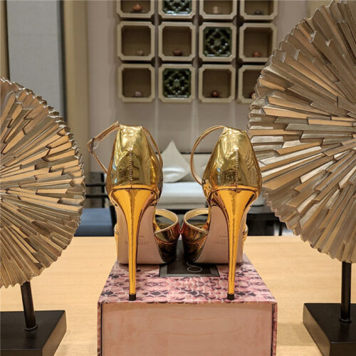 High Quality Luxury Jimmy Choo Crystal Chain Heeled Platform Sandals – Style 86103 product detail