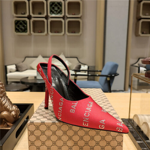 High Quality Luxury Balenciaga Pointed Toe Stiletto Square Tail Mule Sliders product detail