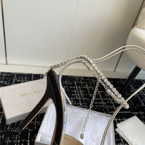 High Quality Luxury Jimmy Choo Square Buckle Drill Point Half Drag – Style 61655 product detail