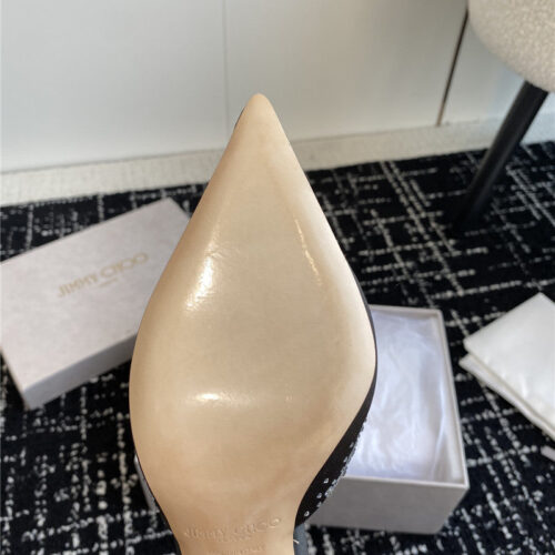 High Quality Luxury Jimmy Choo Square Buckle Drill Point Half Drag – Style 61655 product detail