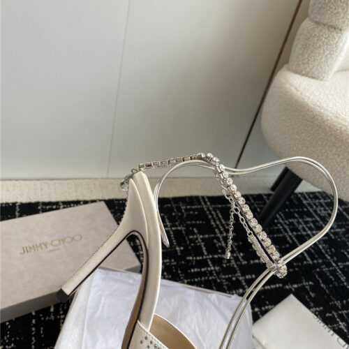 High Quality Luxury Jimmy Choo Square Buckle Drill Point Half Drag – Style 22583 product detail