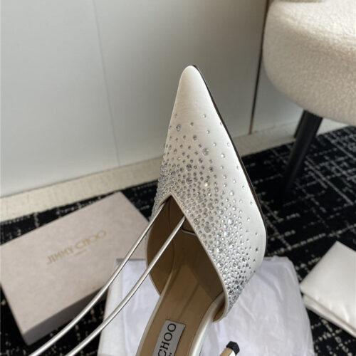 High Quality Luxury Jimmy Choo Square Buckle Drill Point Half Drag – Style 22583 product detail