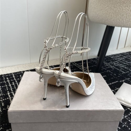 High Quality Luxury Jimmy Choo Square Buckle Drill Point Half Drag – Style 22583 product detail