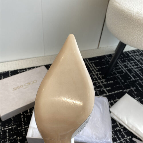 High Quality Luxury Jimmy Choo Square Buckle Drill Point Half Drag – Style 22583 product detail