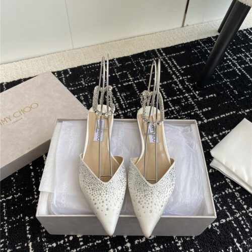 High Quality Luxury Jimmy Choo Square Buckle Drill Point Half Drag – Style 77879 product detail
