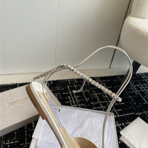 High Quality Luxury Jimmy Choo Square Buckle Drill Point Half Drag – Style 77879 product detail