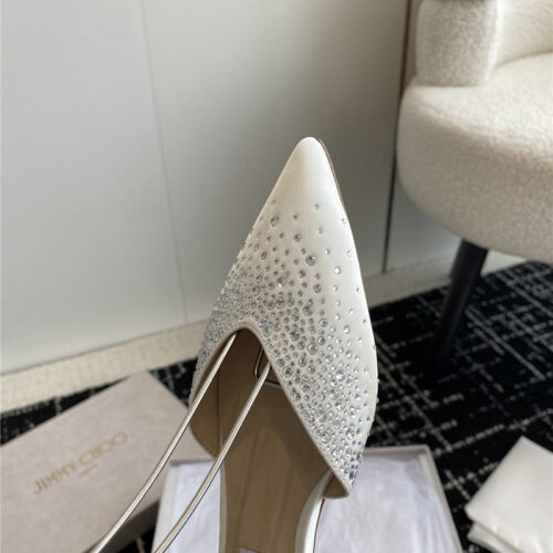 High Quality Luxury Jimmy Choo Square Buckle Drill Point Half Drag – Style 77879 product detail