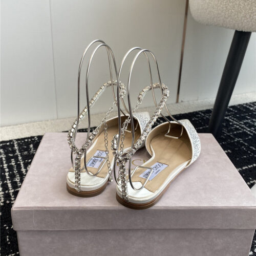 High Quality Luxury Jimmy Choo Square Buckle Drill Point Half Drag – Style 77879 product detail