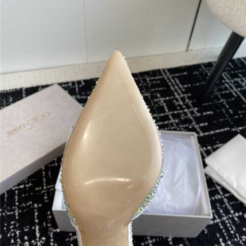 High Quality Luxury Jimmy Choo Square Buckle Drill Point Half Drag – Style 26999 product detail