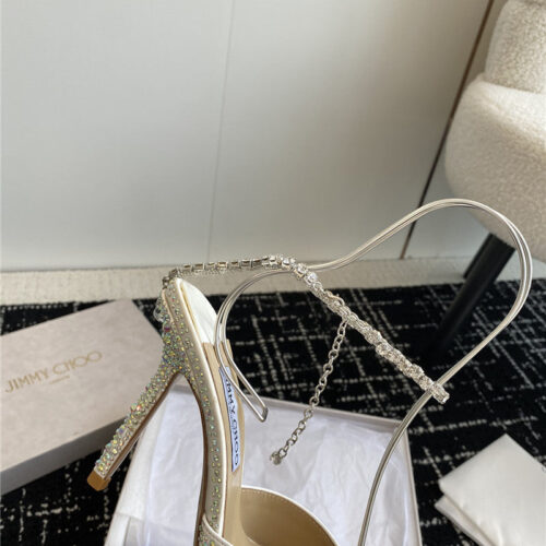 High Quality Luxury Jimmy Choo Square Buckle Drill Point Half Drag product detail