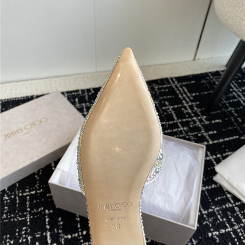 High Quality Luxury Jimmy Choo Square Buckle Drill Point Half Drag – Style 20151 product detail