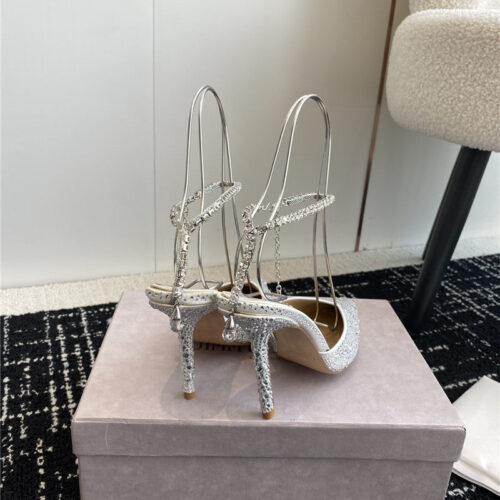 High Quality Luxury Jimmy Choo Square Buckle Drill Point Half Drag – Style 62487 product detail