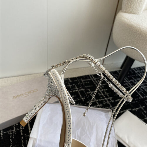 High Quality Luxury Jimmy Choo Square Buckle Drill Point Half Drag – Style 01431 product detail