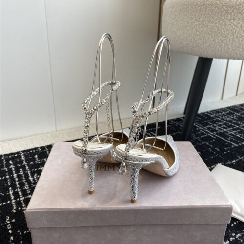 High Quality Luxury Jimmy Choo Square Buckle Drill Point Half Drag – Style 01431 product detail