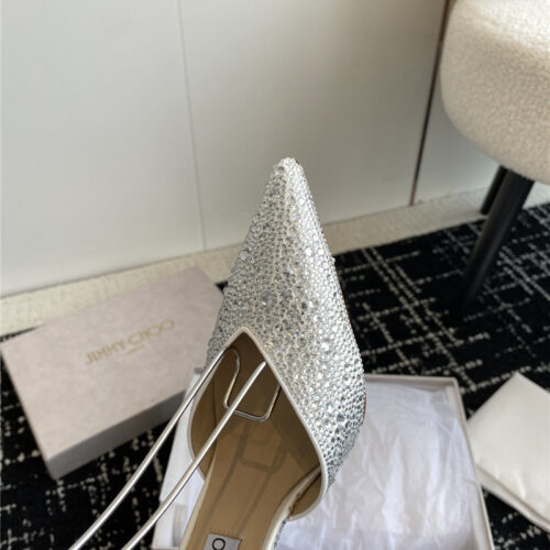 High Quality Luxury Jimmy Choo Square Buckle Drill Point Half Drag – Style 01431 product detail