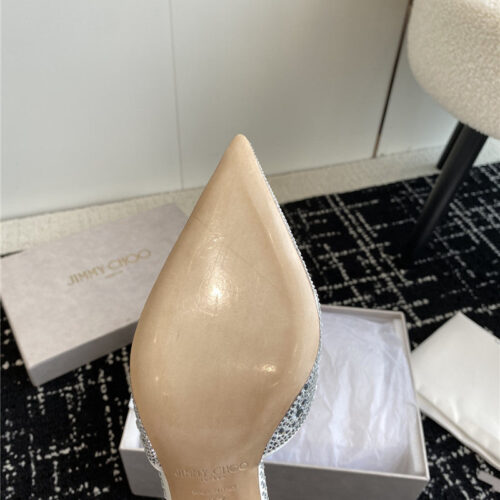 High Quality Luxury Jimmy Choo Square Buckle Drill Point Half Drag – Style 01431 product detail