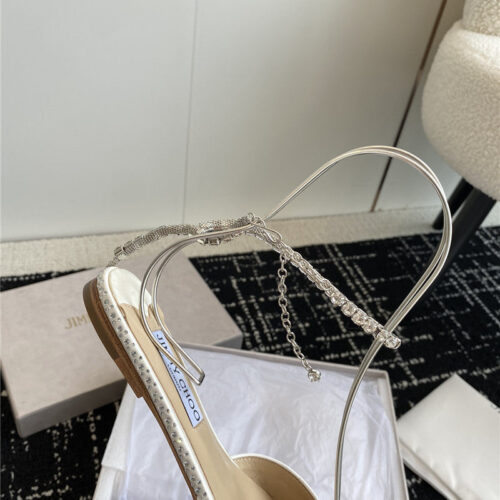 High Quality Luxury Jimmy Choo Square Buckle Drill Point Half Drag – Style 74839 product detail
