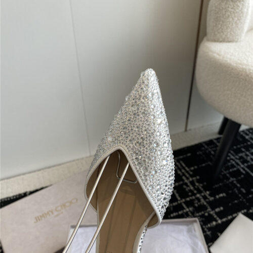 High Quality Luxury Jimmy Choo Square Buckle Drill Point Half Drag – Style 74839 product detail