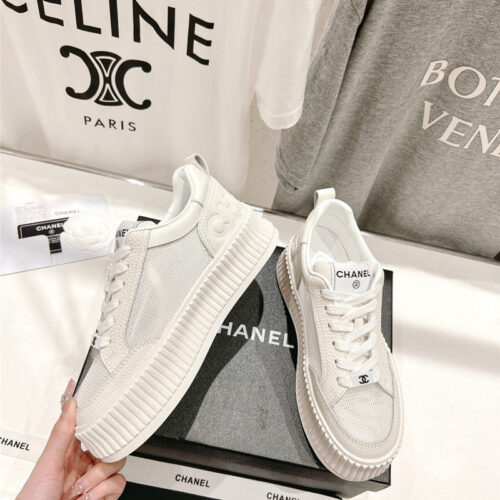 High Quality Luxury Chanel New Grid Fabric Casual Shoes – Style 54950 alternate view